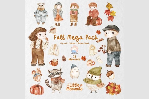 Download Fall Mega Pack – Clipart &amp; Sticker - Art Collection