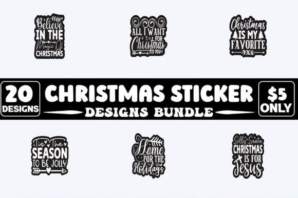 Download Christmas Sticker Designs Bundle - Christmas sticker designs Collection