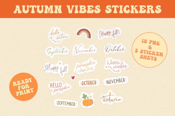 Download Autumn Planner Stickers Calligraphy - Planner stickers Collection