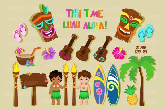 Download Hawaiian Tiki Time, Aloha Clipart - Art Collection