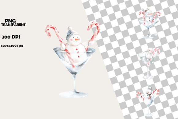 Download Festive Snowman Cocktail Clipart Pack - Art Collection