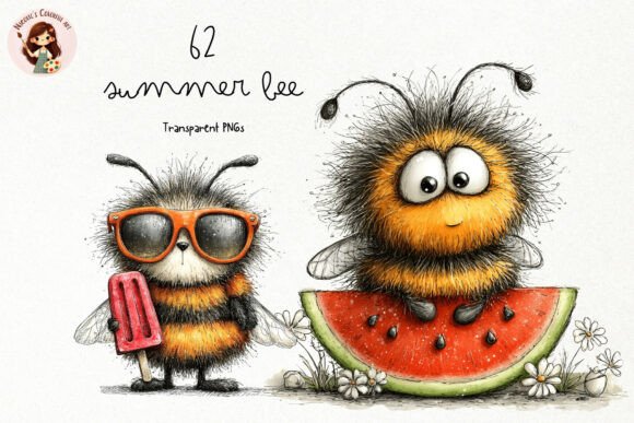 Download Quirky Summer Bee PNG Clipart - Art Collection