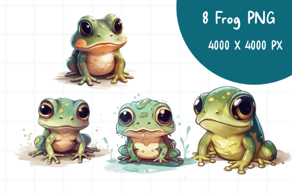 Download Frog Chibi PNG Elements Clipart Graphic - Art Collection