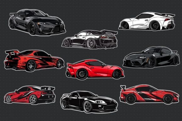 Download Supra Car Sticker Clipart Bundle - Art Collection