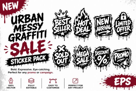 Download Urban Spray Promo Sticker Pack – Messy - Sticker pack Collection