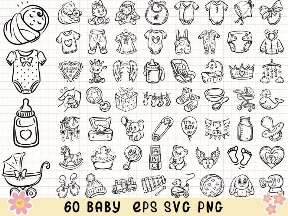 Download Baby Svg Bundle Baby Shower Clipart - Art Collection