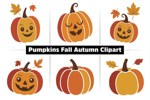 Download Pumpkins Fall Autumn Clipart SVG Bundle - Art Collection