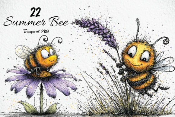 Download Whimsical Summer Bee Clipart - Art Collection