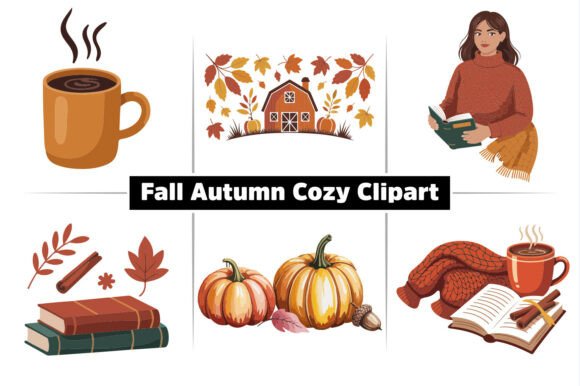 Download Fall Autumn Cozy SVG Clipart Design Pack - Art Collection