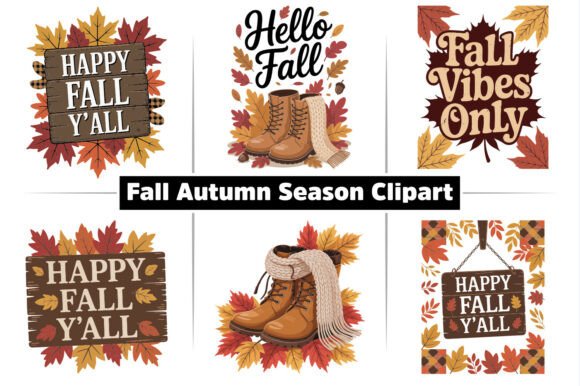 Download Hello Fall Autumn Season Clipart Design - Art Collection