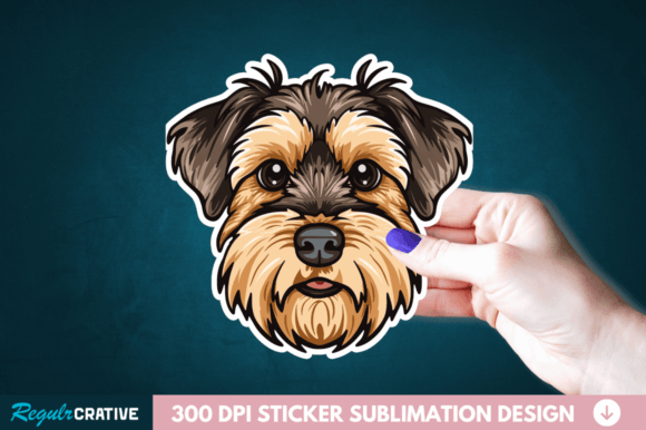 Download Cute Dog Face Sticker Clipart PNG Design - Art Collection