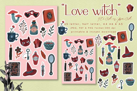 Download Modern Love Witch Sticker Pack - Sticker pack Collection