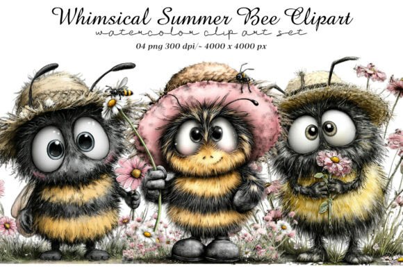 Download Whimsical Summer Bee Clipart - Art Collection
