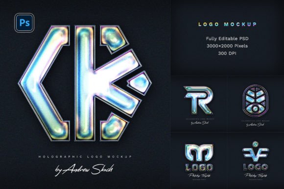 Download Holographic Logo Mockup - Mockup Collection