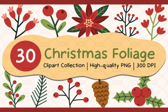 Download Christmas Foliage Clipart Set - Art Collection