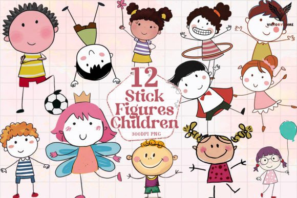 Download Stick Figures Children Clipart PNG - Art Collection