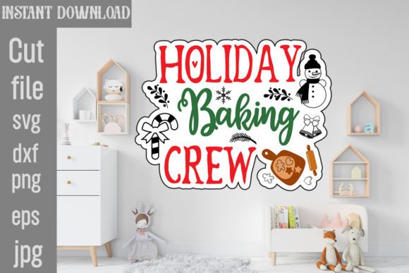 Download Holiday Baking Crew SVG Cut File - Premium Resources