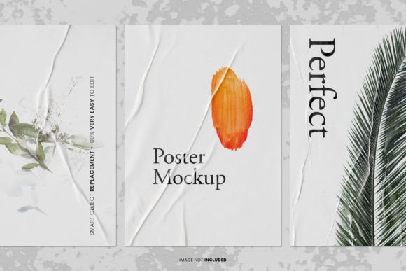 Download Poster A4 Glued Mockup Psd - Mockup Collection