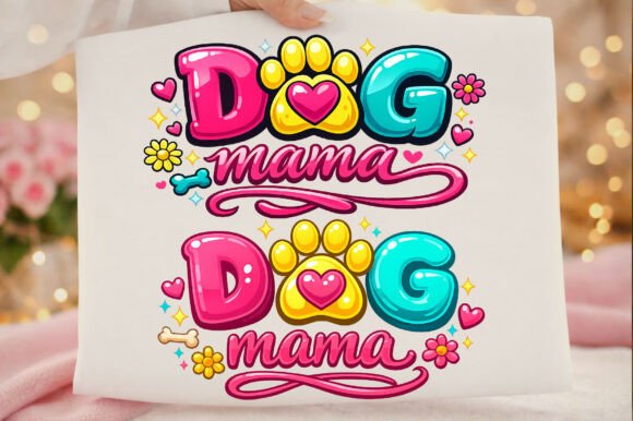 Download Cute Dog Mama Paw Heart Mothers Day Png - Art Collection