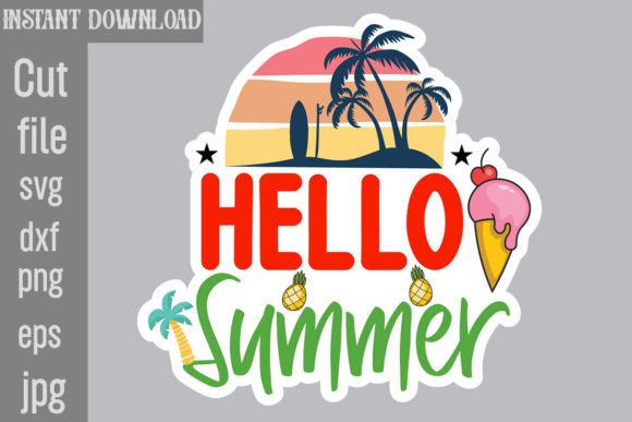 Download Hello Summer SVG Cut File - Hello summer svg Collection