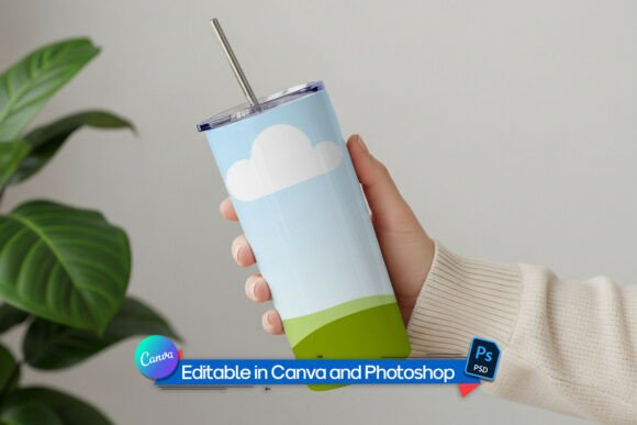 Download Home Tumbler Mockup PSD &amp; CANVA - Mockup Collection