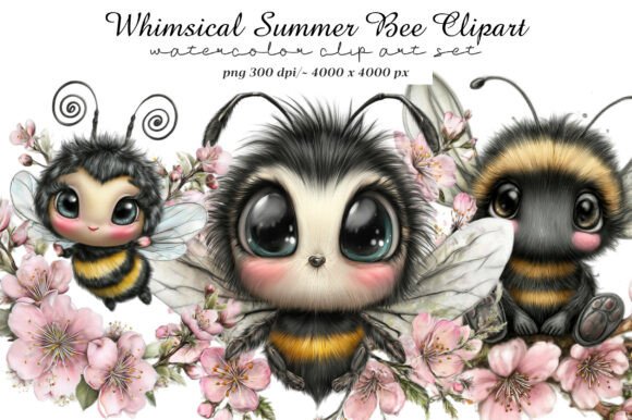 Download Whimsical Summer Bee Clipart - Art Collection