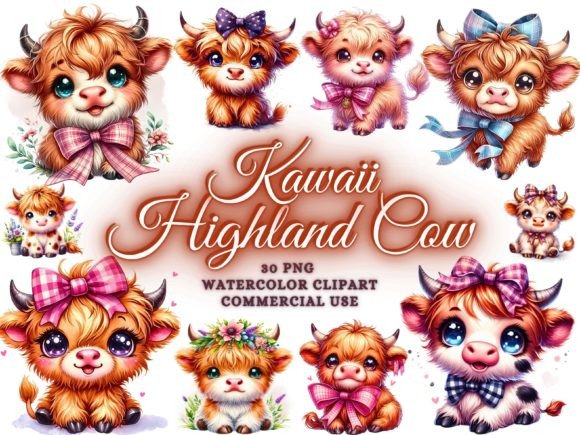 Download Baby Highland Cow Clipart - Kawaii Png - Art Collection