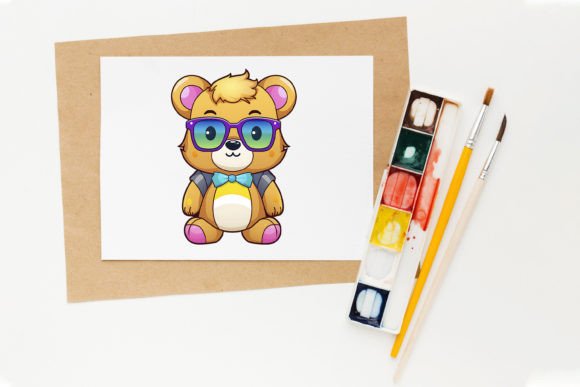 Download Bear with Sunglasses Kawaii PNG Clipart - Art Collection