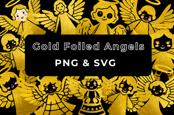 Download Gold Foiled Angels Clipart - Art Collection