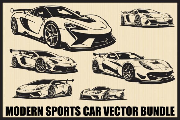 Download Modern Sports Car Clipart Bundle - Premium Resources