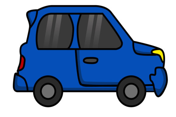 Download Blue Car Cartoon Illustration - Art Collection