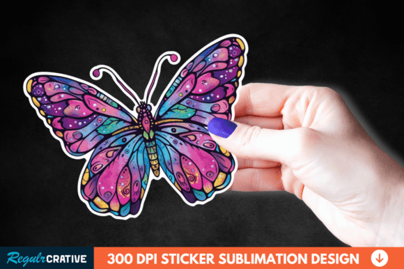 Download Butterfly Sticker Clipart Illustration - Art Collection