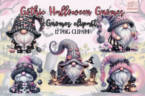 Download Gothic Halloween Gnomes Clipart - Art Collection