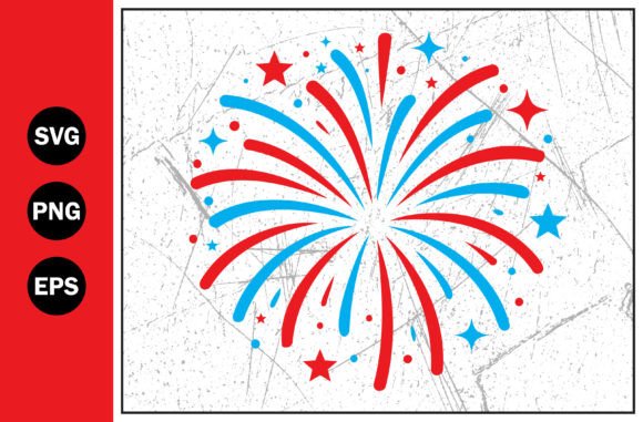 Download Red Blue Fireworks Vector Clipart Svg - Art Collection