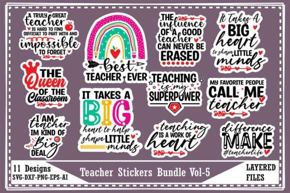 Download Teacher Stickers Bundle Vol-5 - Teacher stickers Collection
