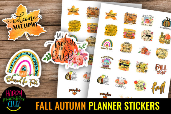 Download Fall Autumn Planner Stickers- Fall Plann - Planner stickers Collection
