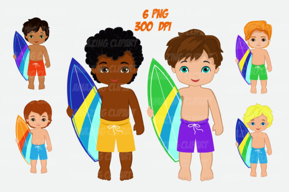 Download Surfer Boys Clipart, Surfing Characters - Art Collection