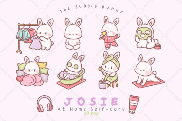 Download Kawaii Bunny Self Care Clip Art - Art Collection