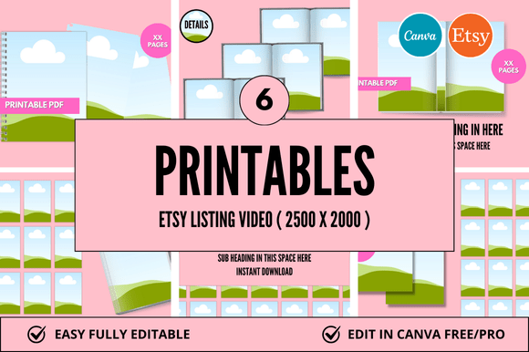 Download Printables Etsy Video Canva Mockup - Mockup Collection