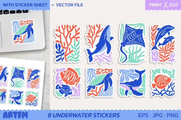 Download Underwater Ocean Animals Sticker Pack - Sticker pack Collection