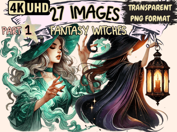 Download Fantasy Witches Clipart P1 - Art Collection
