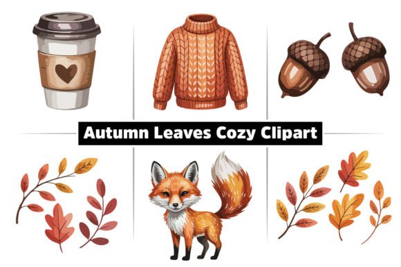 Download Autumn Leaves Cozy Vibes Clipart Design - Art Collection