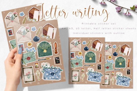 Download Vintage Letter Writing Sticker Pack - Sticker pack Collection