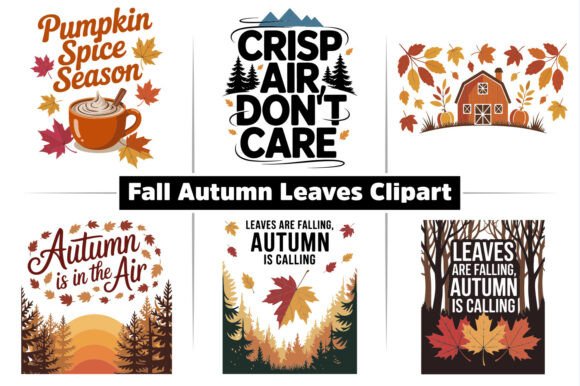 Download Fall Autumn Leaves Clipart Design Bundle - Art Collection