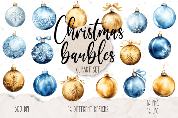 Download Christmas Baubles Clipart Set - Art Collection