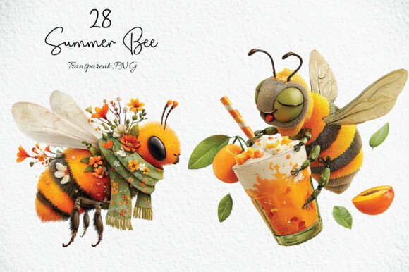 Download Quirky Summer Bee PNG Clipart PNG - Art Collection