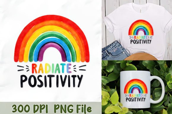 Download Radiate Positivity Rainbow Art - Art Collection