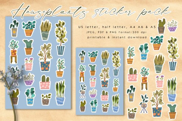 Download Houseplants Sticker Pack - Sticker pack Collection