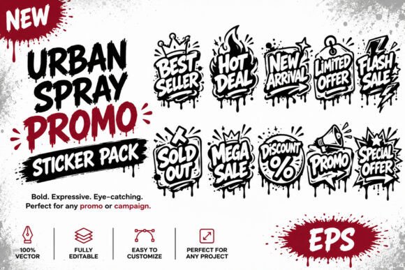 Download Urban Spray Promo Sticker Pack – Messy - Sticker pack Collection
