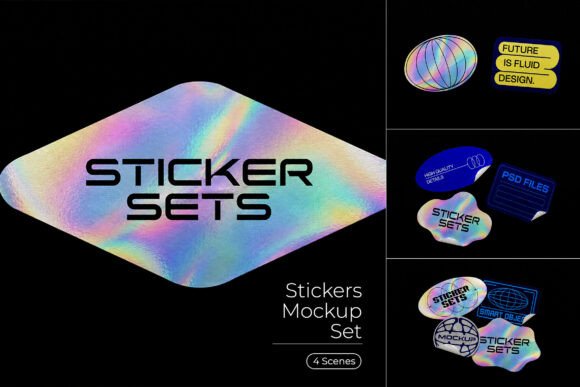 Download Stickers Mockup Set - Mockup Collection